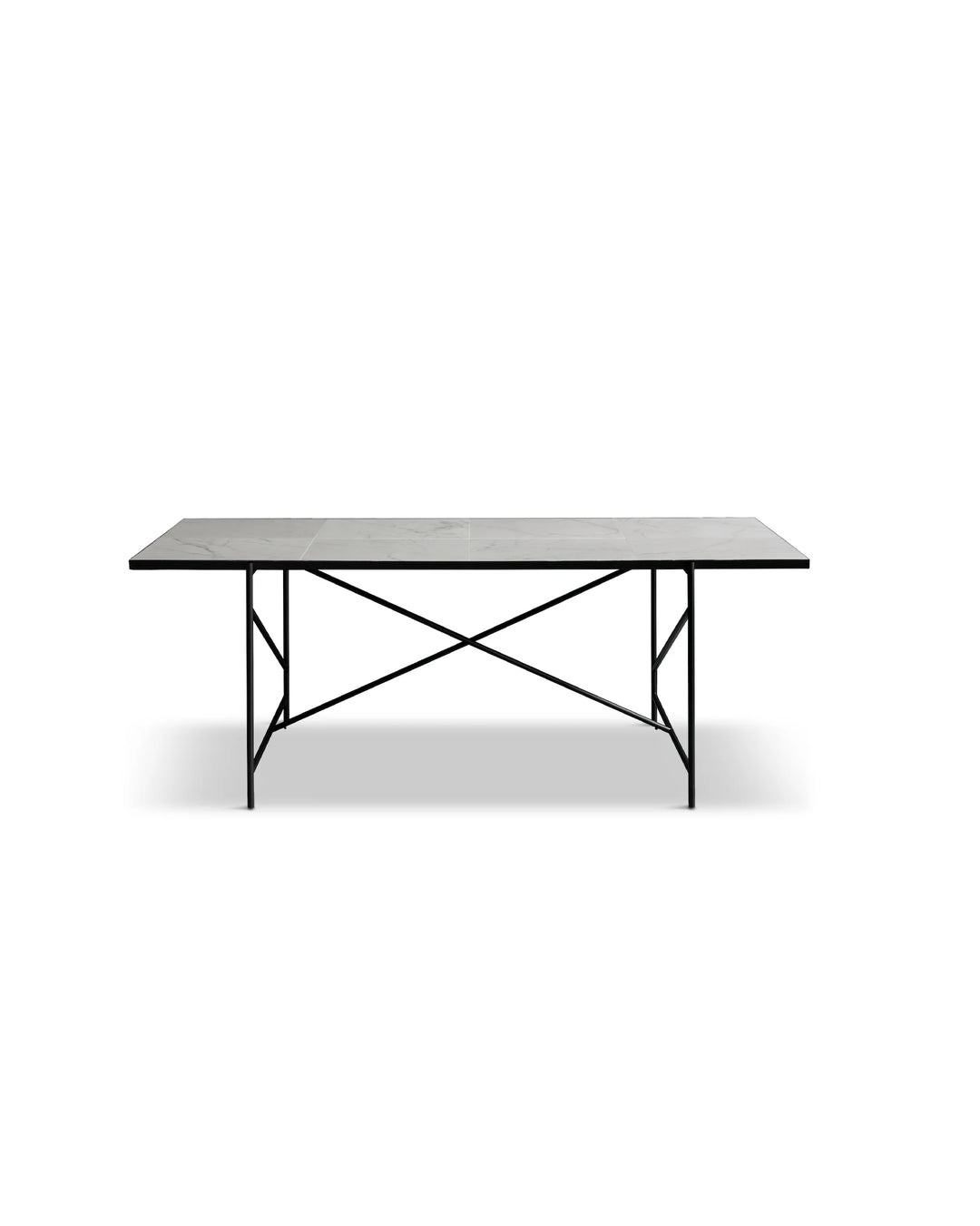 Produktbillede af HANDVÄRK DINING TABLE BLACK FRAME HVID 185 i premium kvalitet