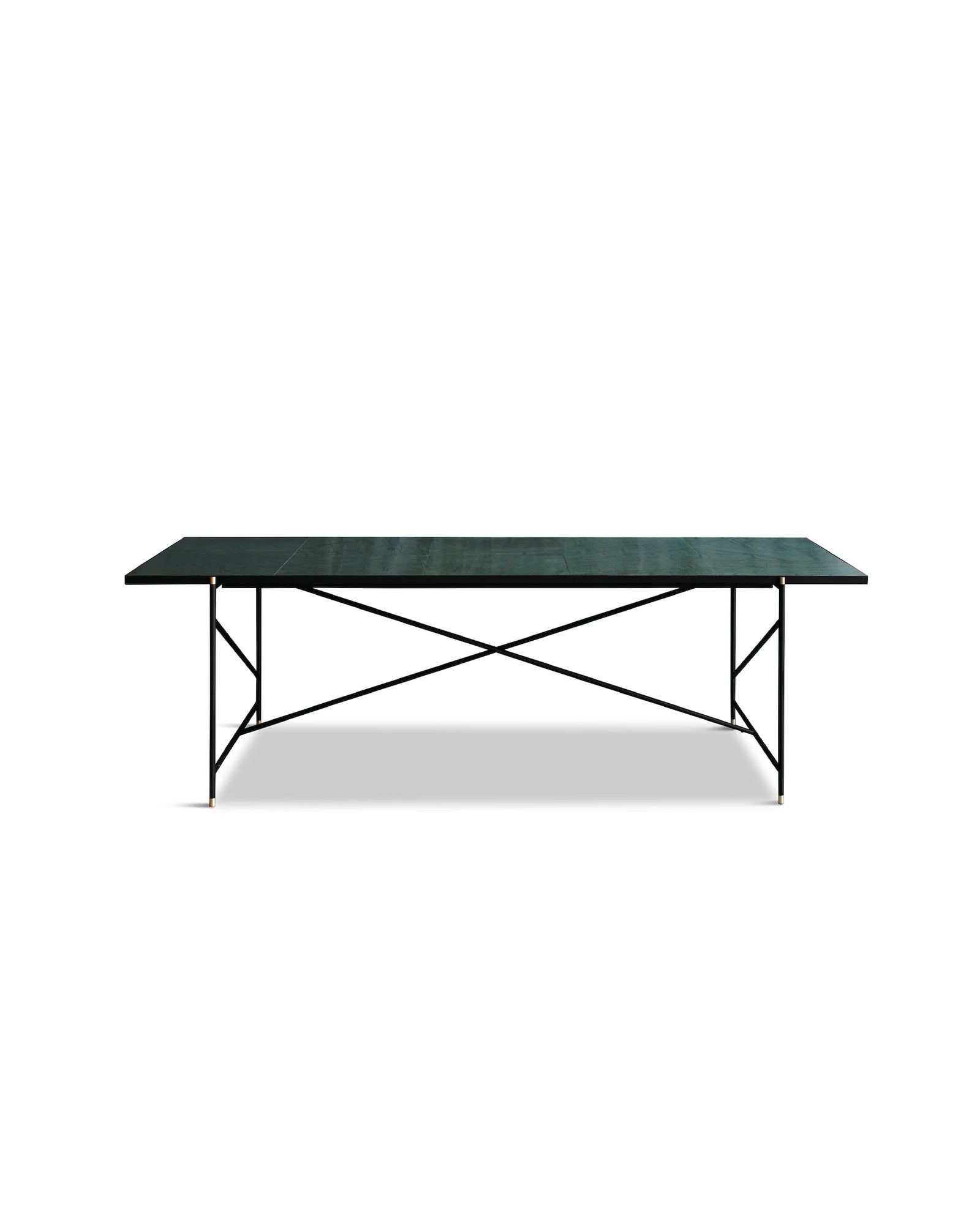 Produktbillede af HANDVÄRK DINING TABLE BRASS FRAME GRØN 230 i premium kvalitet