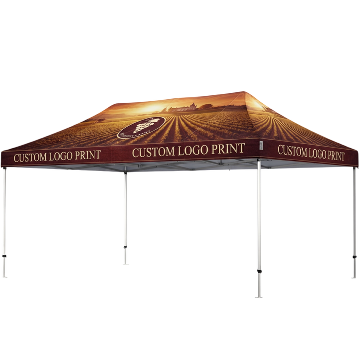 Foldetelt Komplet 4x6m HEXA Heavy Duty Fullprint