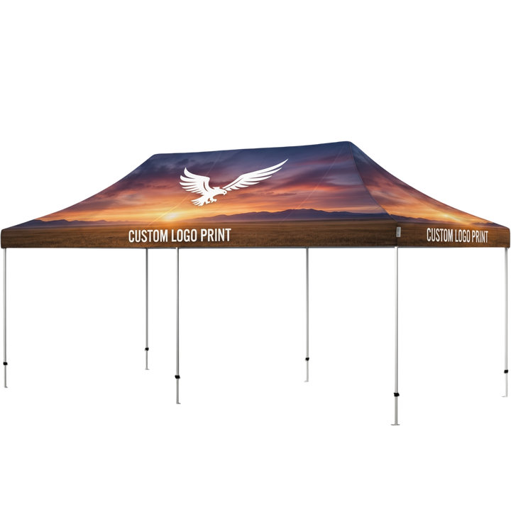 Foldetelt Komplet 4x8m HEXA Heavy Duty Fullprint