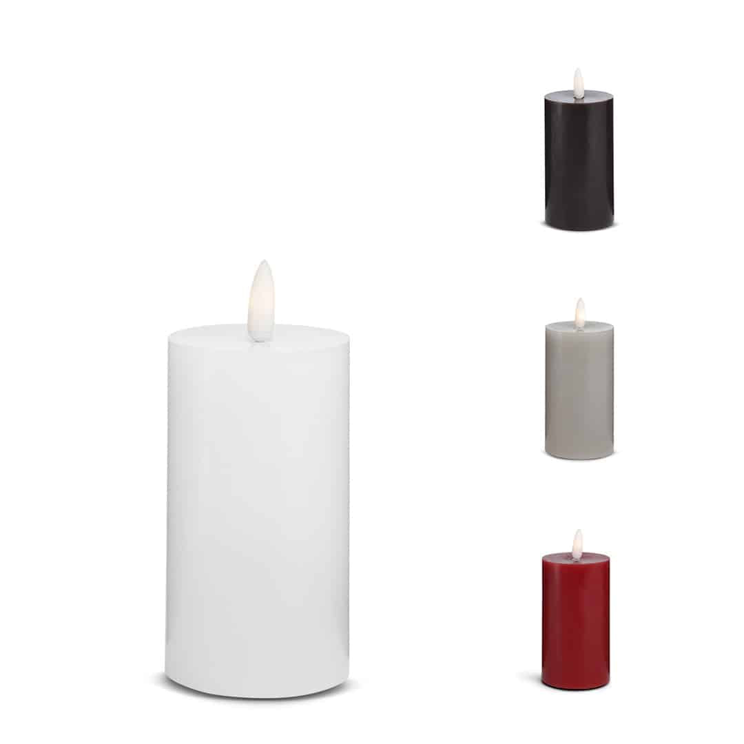 Produktbillede af Køb LED Stearinlys 1 stk. ø5,5 x 12,5 cm m/3D flamme (flere farver) Rød på tilbud