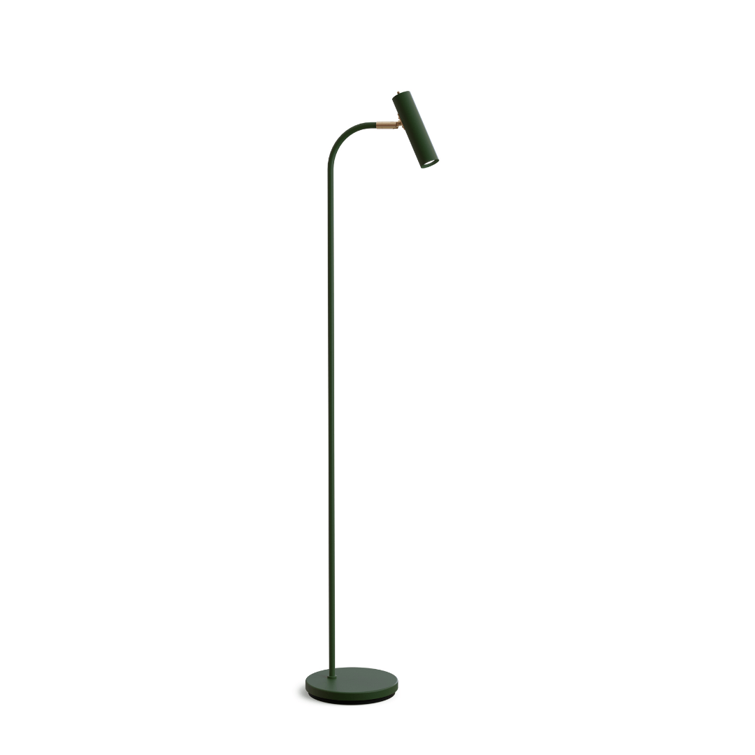 Produktbillede af Slender Gulvlampe Flaskegrøn/Messing Belid i premium kvalitet