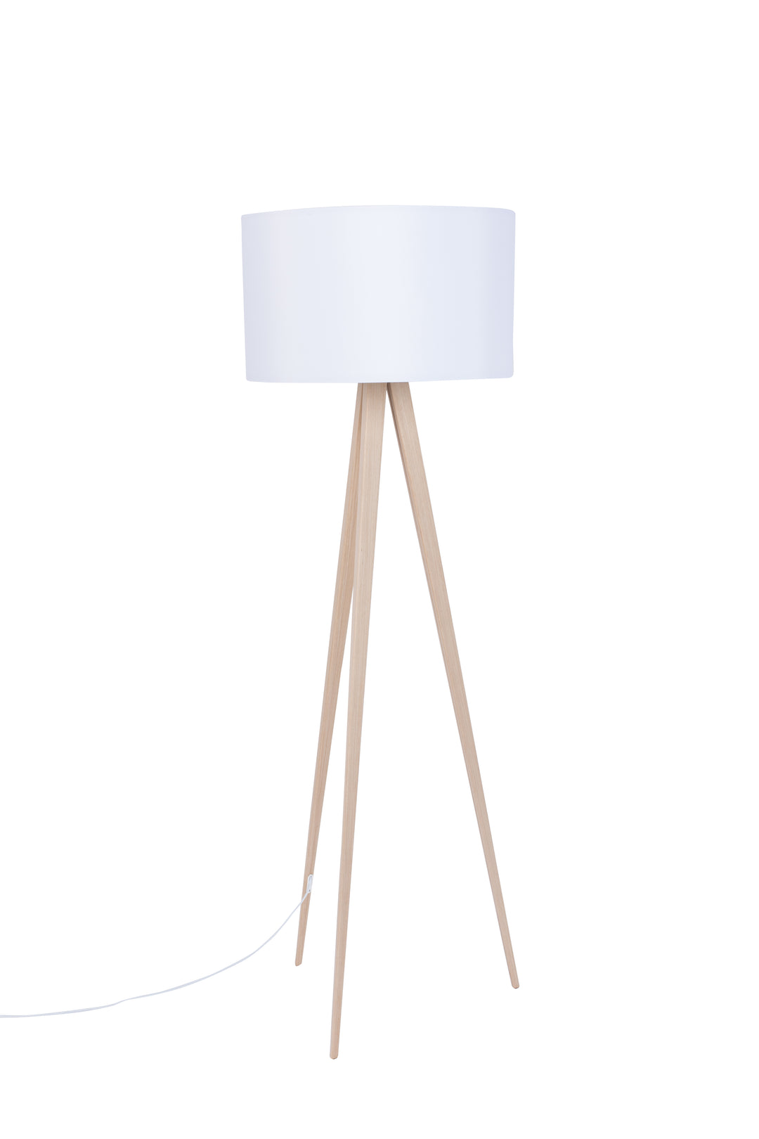 ZUIVER Tripod gulvlampe hvid og natur træ