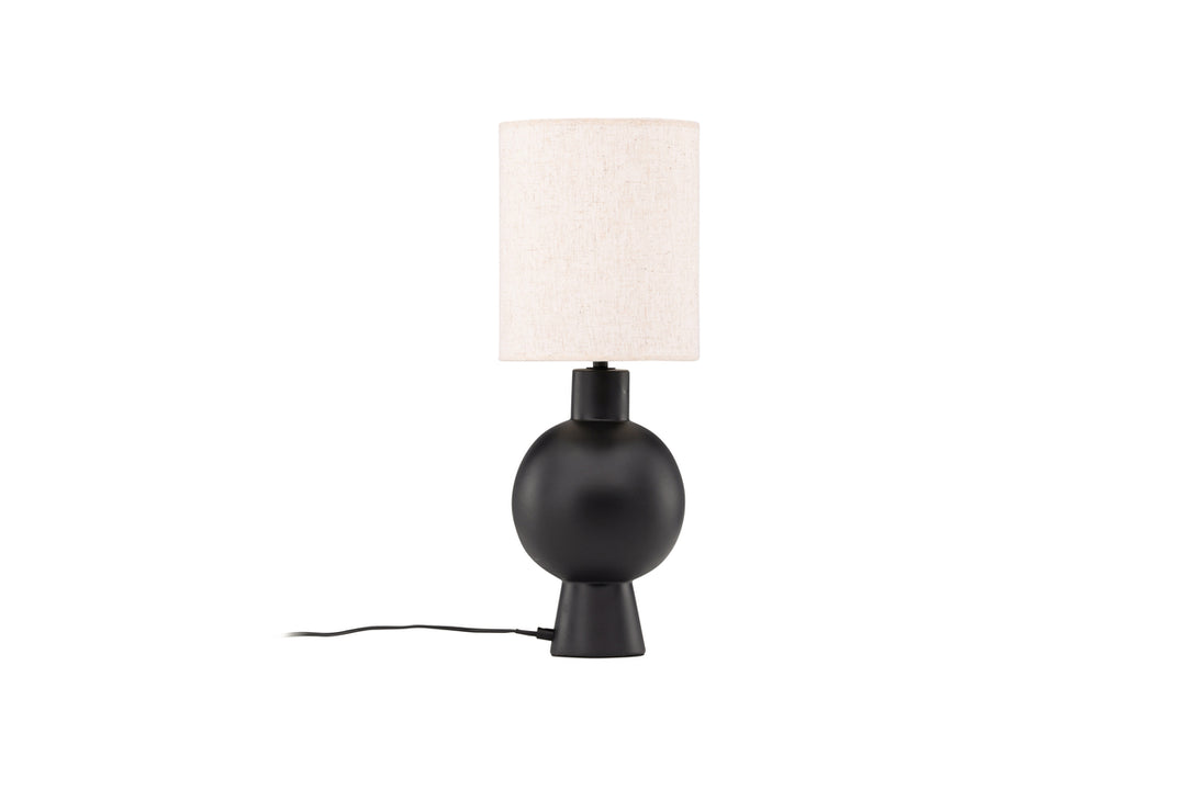 VIND COLLECTION Mysterna bordlampe beige hør og sort beton