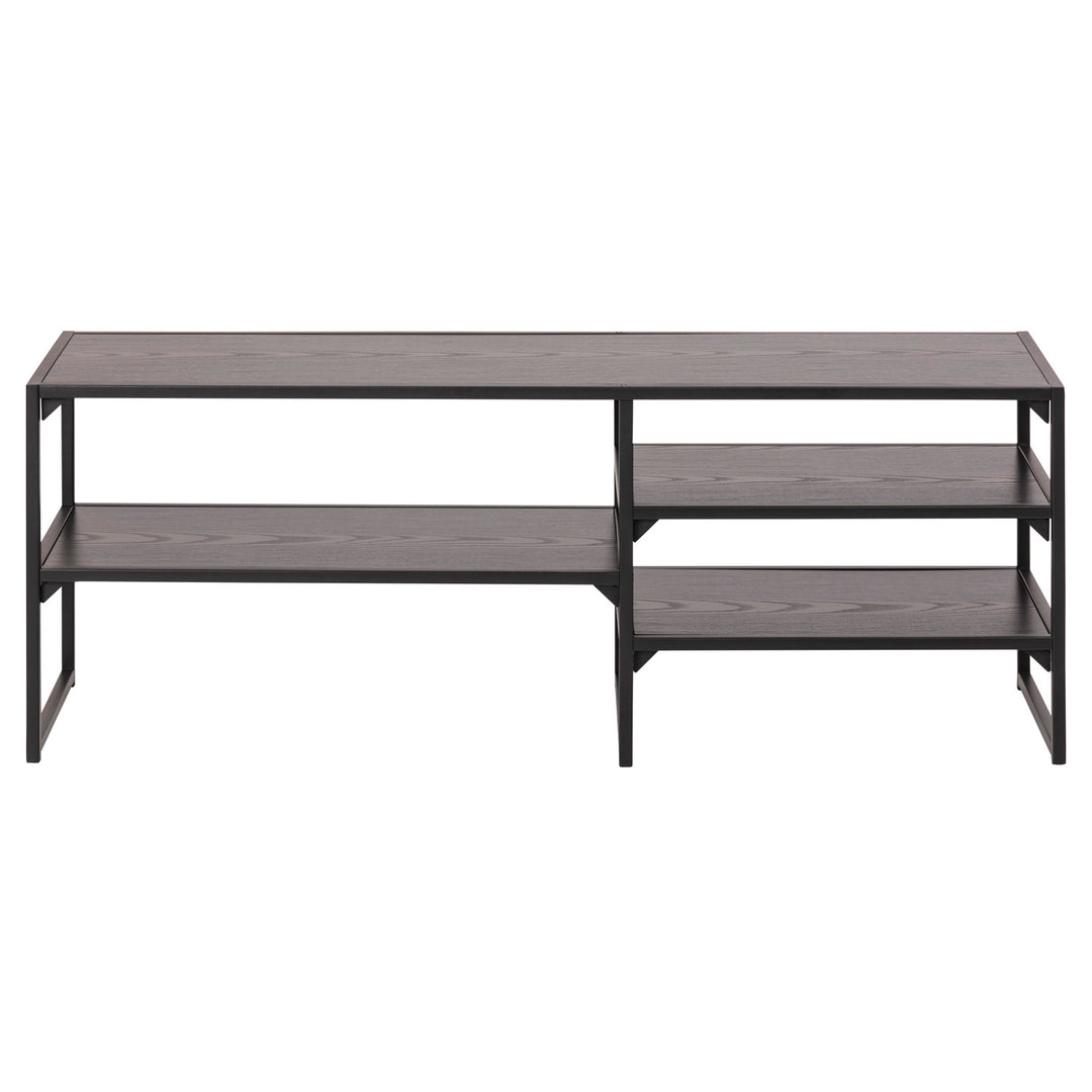 Produktbillede af ACT NORDIC Seaford TV-bord m. 3 hylder sort melaminask og metal 120x33 i premium kvalitet