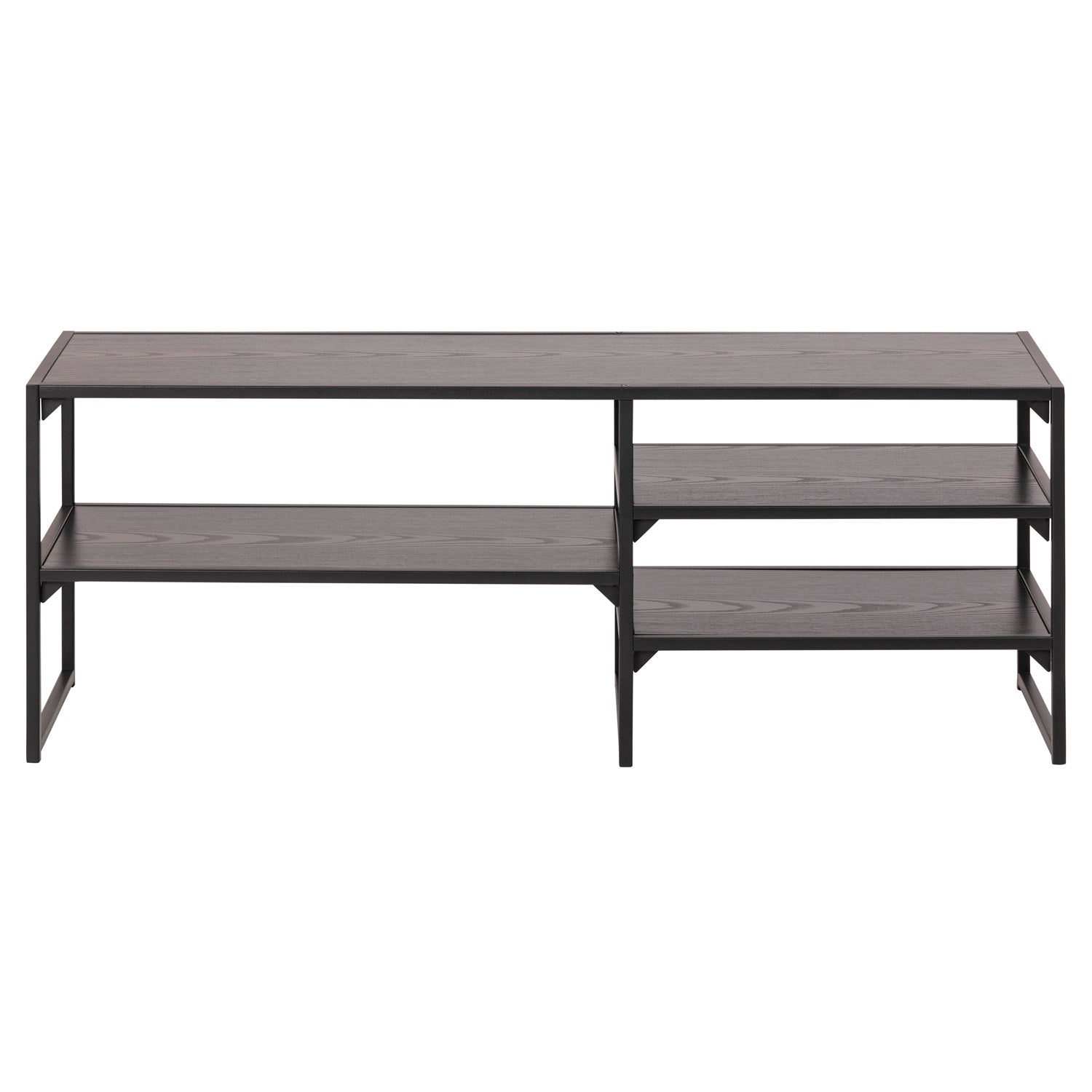 Produktbillede af ACT NORDIC Seaford TV-bord m. 3 hylder sort melaminask og metal 120x33 i premium kvalitet