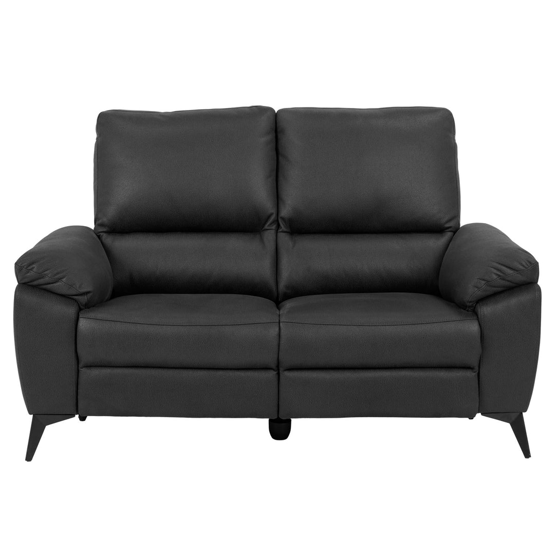 Produktbillede af ACT NORDIC Rana 2 pers. sofa m. 2 elektriske reclinere og USB port C stik grå polyester og sort metal i premium kvalitet