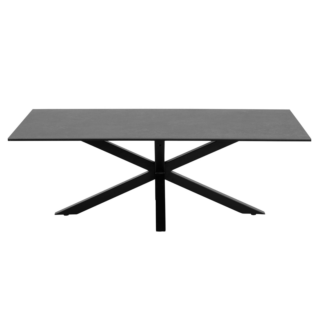 ACT NORDIC Heaven rektangulær sofabord Fairbanks sort glas/keramik og sort metal 130x70