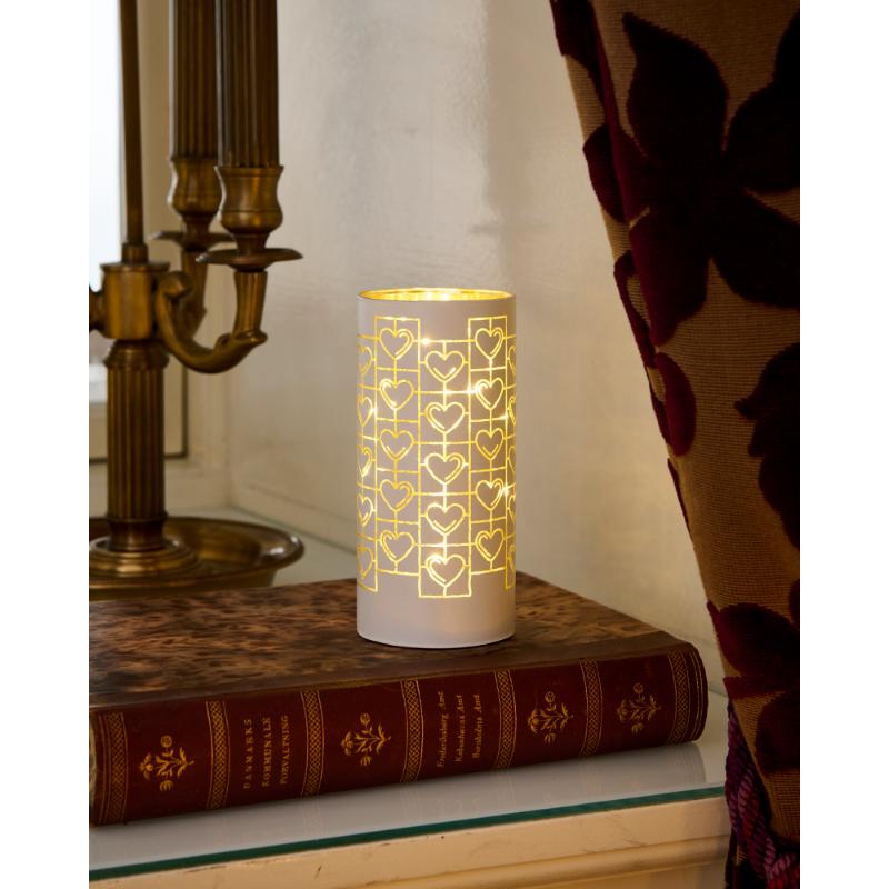 Produktbillede af Sirius Frida Cylinder Glas Ø7,3xH15 cm Hvid i premium kvalitet