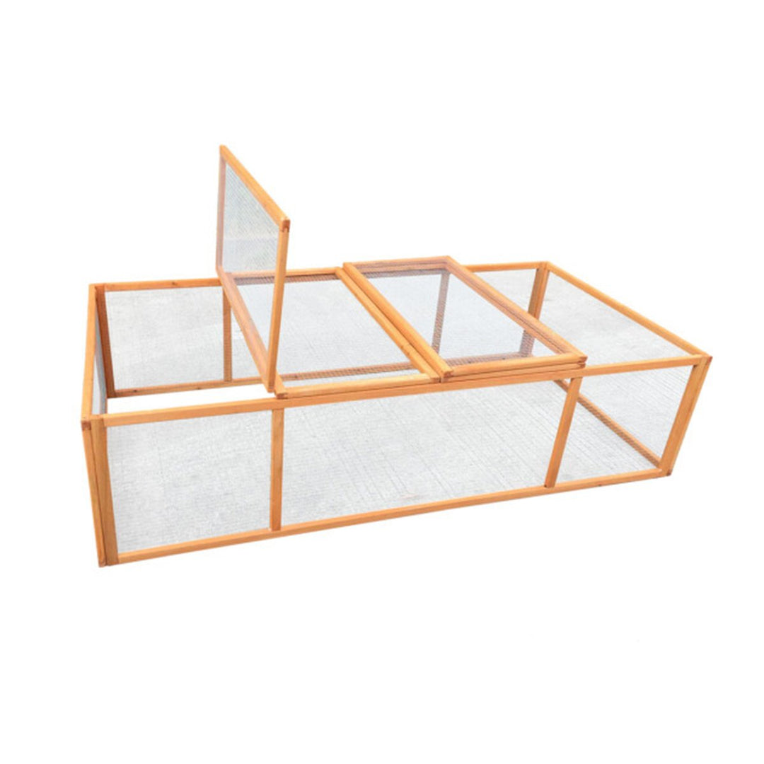 Produktbillede af Kaninløbegård i cedertræ 180 x 90 x 45 cm på tilbud i høj kvalitet