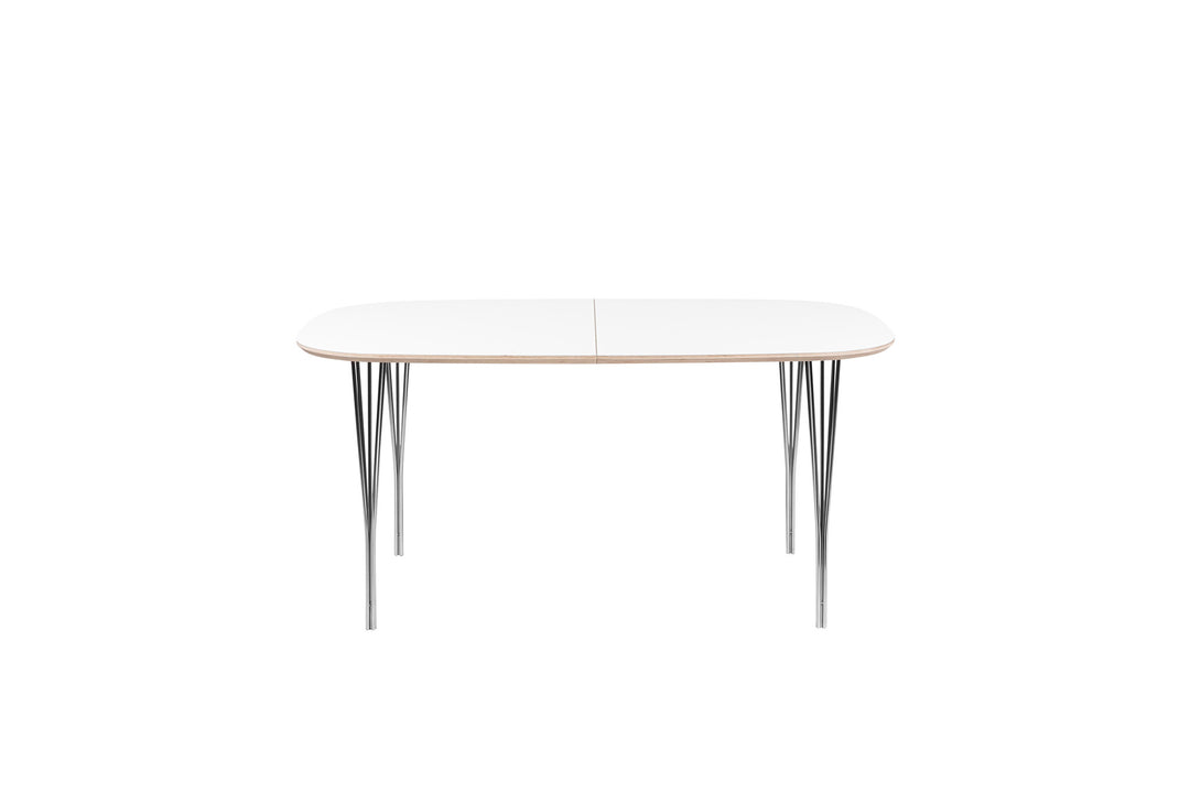 Produktbillede af HASLEV SYMPHONY SPISEBORD 88 HVID LAMINAT METALBEN -150 i premium kvalitet