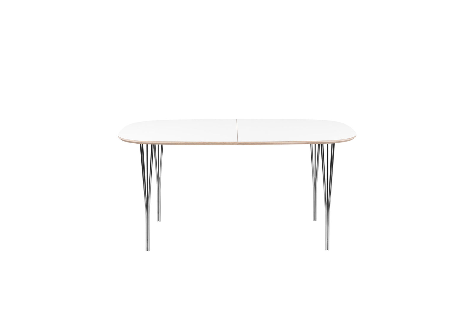 Produktbillede af HASLEV SYMPHONY SPISEBORD 88 HVID LAMINAT METALBEN -150 i premium kvalitet