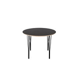 Produktbillede af HASLEV SYMPHONY SPISEBORD 82 SORT LINOLIUM METAL SORTE BEN 105 i premium kvalitet