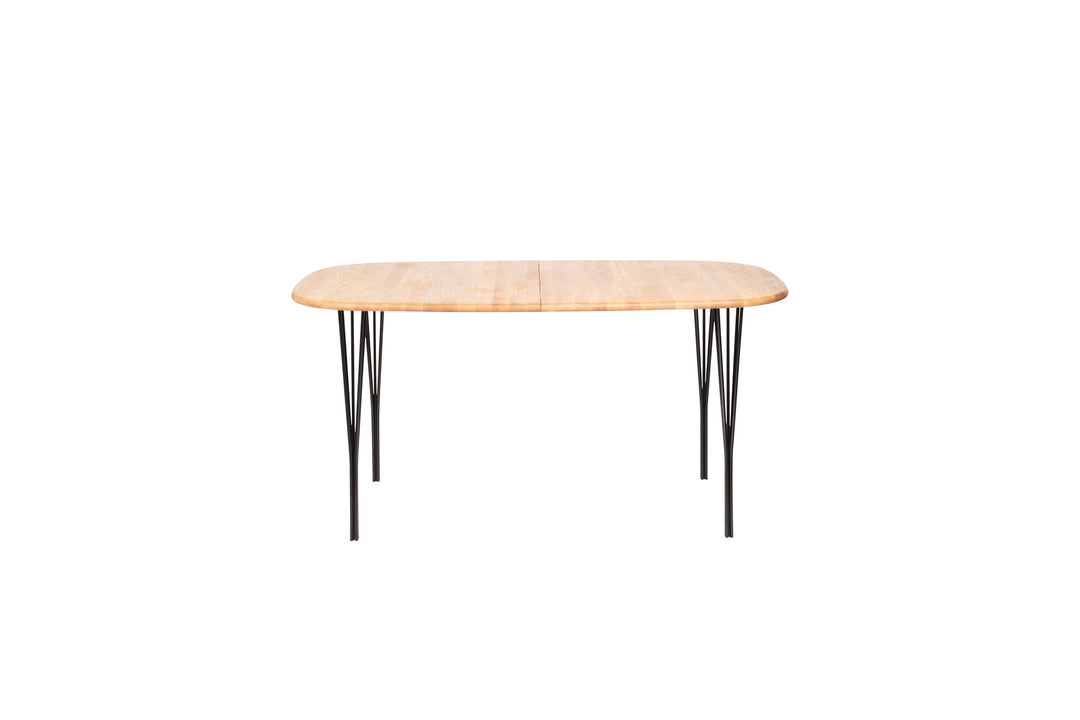 Produktbillede af HASLEV SYMPHONY SPISEBORD 88 OLIEBEHANDLET EGETRÆ METALBEN I SORT 150 i premium kvalitet