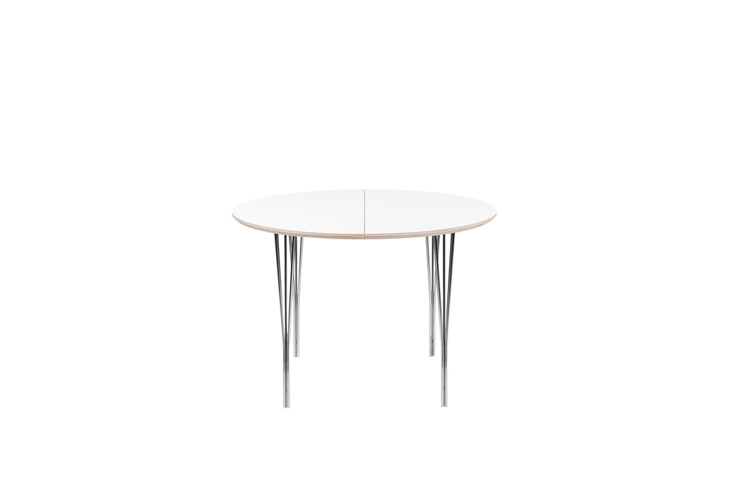 Produktbillede af HASLEV SYMPHONY SPISEBORD 82 HVID LAMINAT METAL BEN- 105 i premium kvalitet