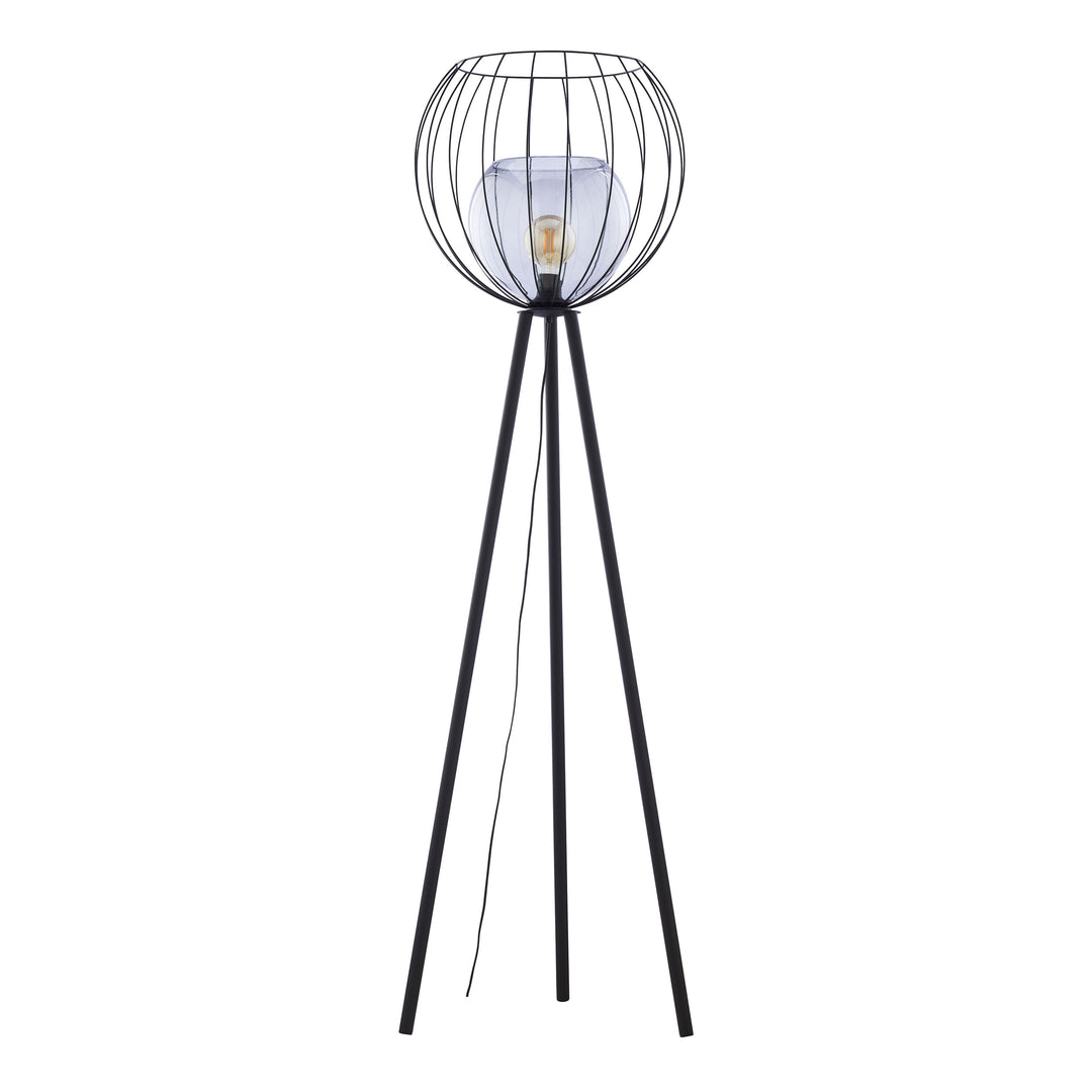 TK Universo gulvlampe grafit glas og sort metal