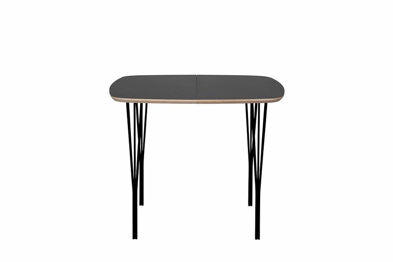 Produktbillede af HASLEV SYMPHONY SPISEBORD 86 GRAFITGRÅ LAMINAT METALBEN I SORT 90 i premium kvalitet