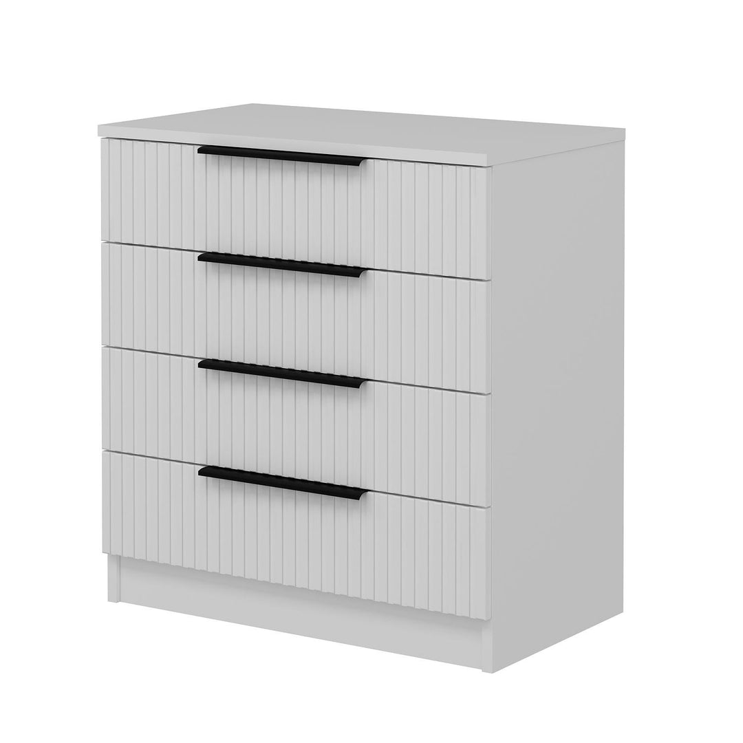 FUNZI LIVING 7912 kommode m. 4 skuffer hvid melamin