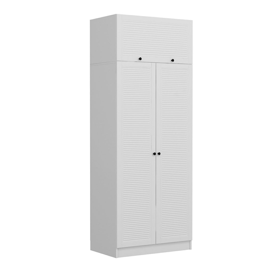 FUNZI LIVING 2241garderobeskab m. 3 låger 1 hylde 1 rum hvid melamin