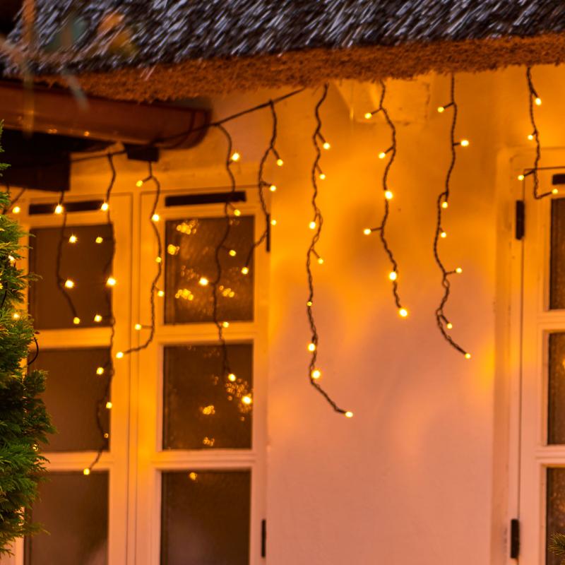 Produktbillede af Sirius Top-Line Energy Iskrystal Startsæt 100 LED Varm Hvid 2,5 x 0,75 + 5 m i premium kvalitet