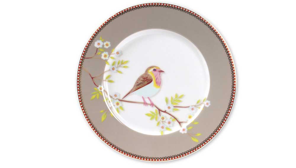 Produktbillede af Plate Early Bird Khaki 21cm på tilbud i høj kvalitet