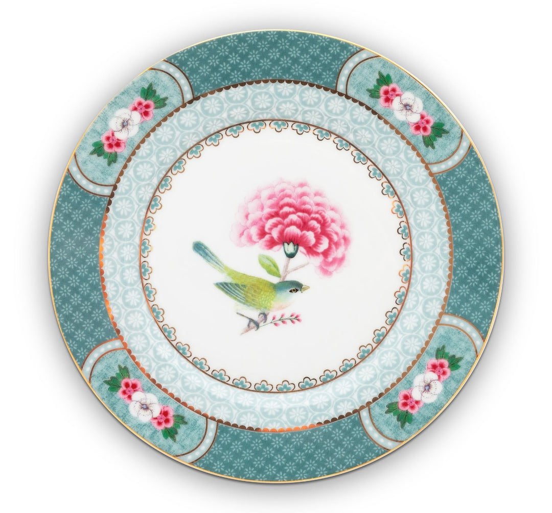 Produktbillede af Plate Blushing Birds Blue 17cm på tilbud i høj kvalitet