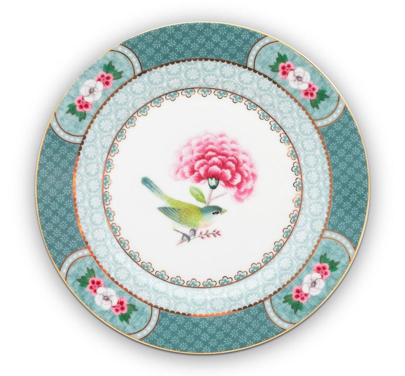 Produktbillede af Plate Blushing Birds Blue 17cm på tilbud i høj kvalitet