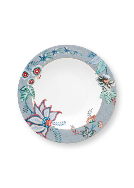 Produktbillede af Deep Plate Flower Festival Light Blue 21.5cm på tilbud i høj kvalitet