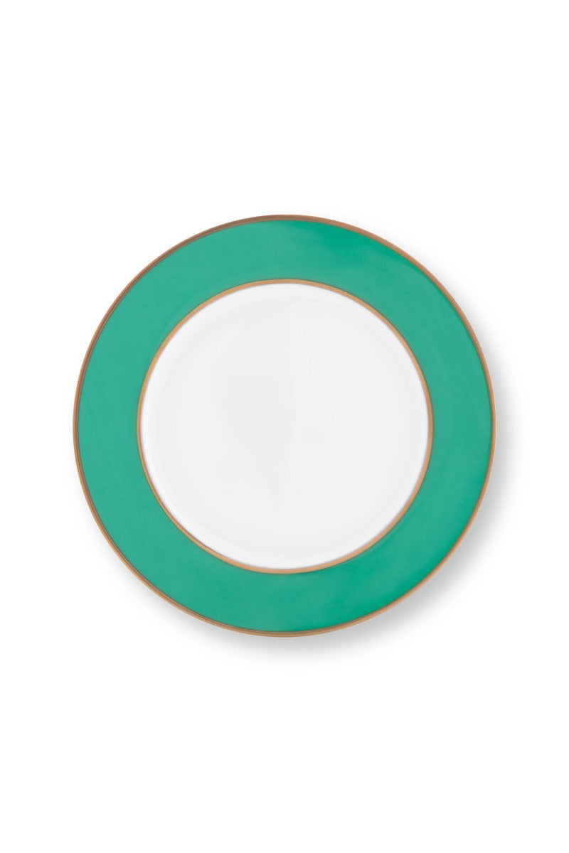 Produktbillede af Plate Pip Chique Gold-Green 17cm på tilbud i høj kvalitet