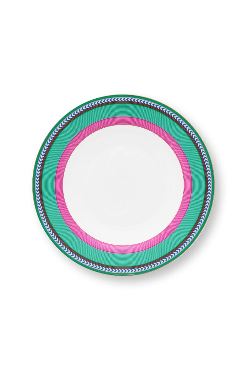 Se Deep Plate Chique Stripes Pink-Green 23.5cm på udsalg! Billig fragt & hurtig levering. Spar op til 54% på Pip Studio. Køb nu!