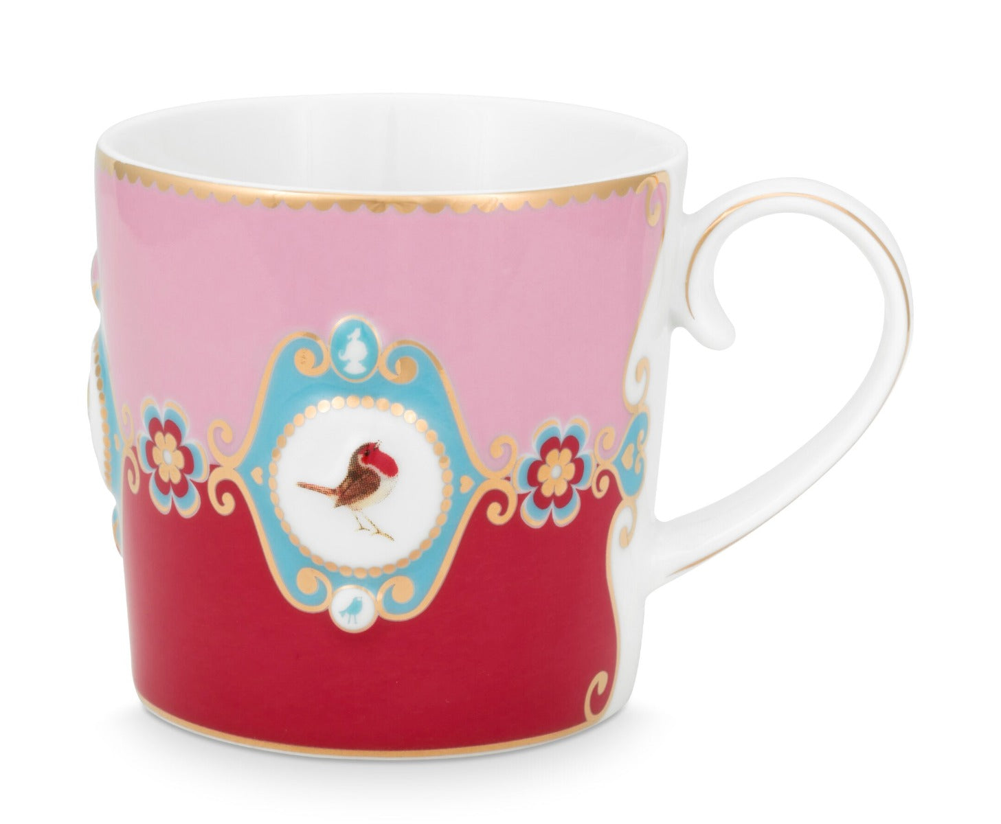 Produktbillede af Mug Small Love Birds Medallion Red-Pink 150ml på tilbud i høj kvalitet