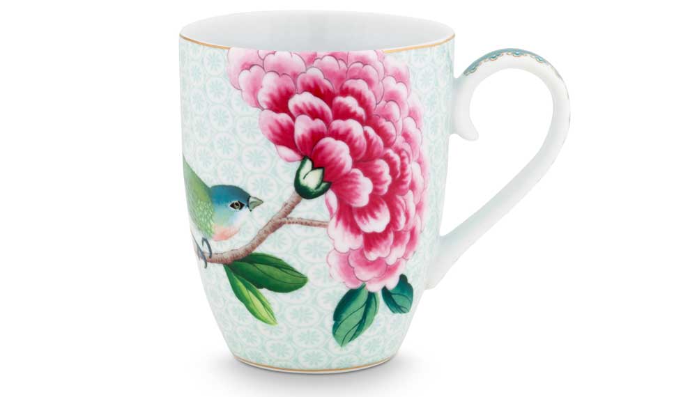 Produktbillede af Mug Large Blushing Birds White 350ml på tilbud i høj kvalitet