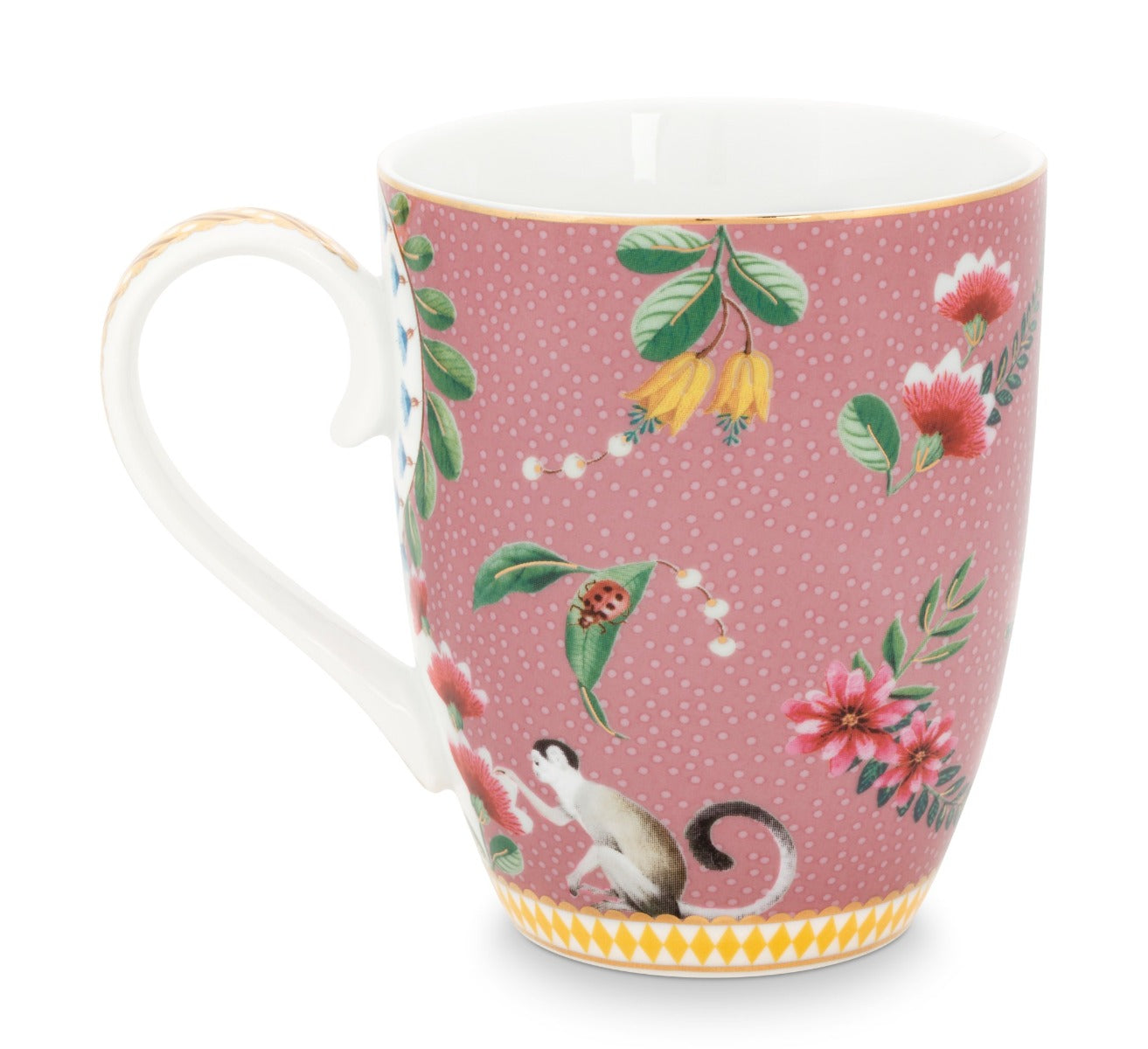 Produktbillede af Pip Studio porcelæn La Majorelle stor kop pink 350 ml på tilbud i høj kvalitet