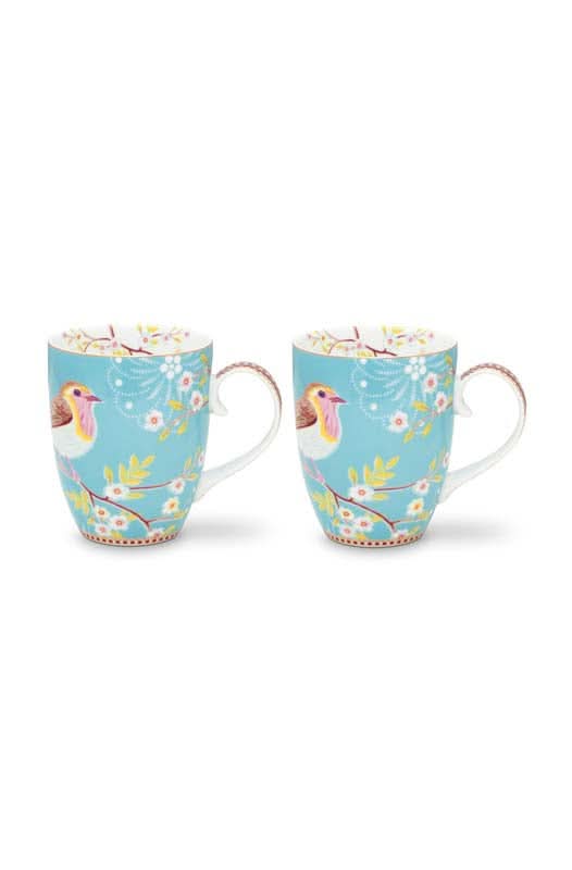 Se billigt tilbud på Pip Studio Set/2 Mugs Large Early Bird Blue 350ml! Udsalg med hurtig levering (1-2 hverdage) og billig fragt. Spar op til 57%!