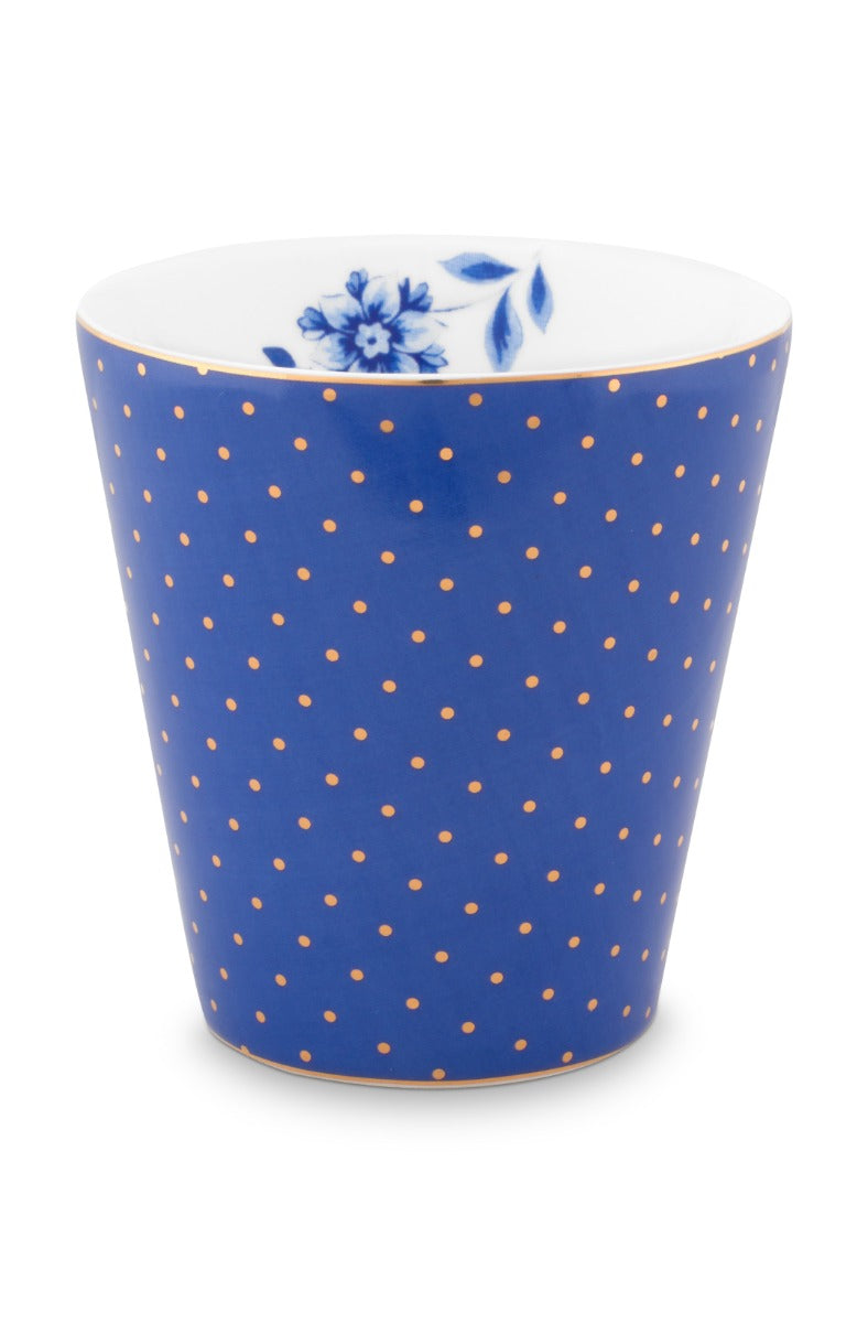 Produktbillede af Mug Small without Ear Royal Dots Blue 230ml på tilbud i høj kvalitet