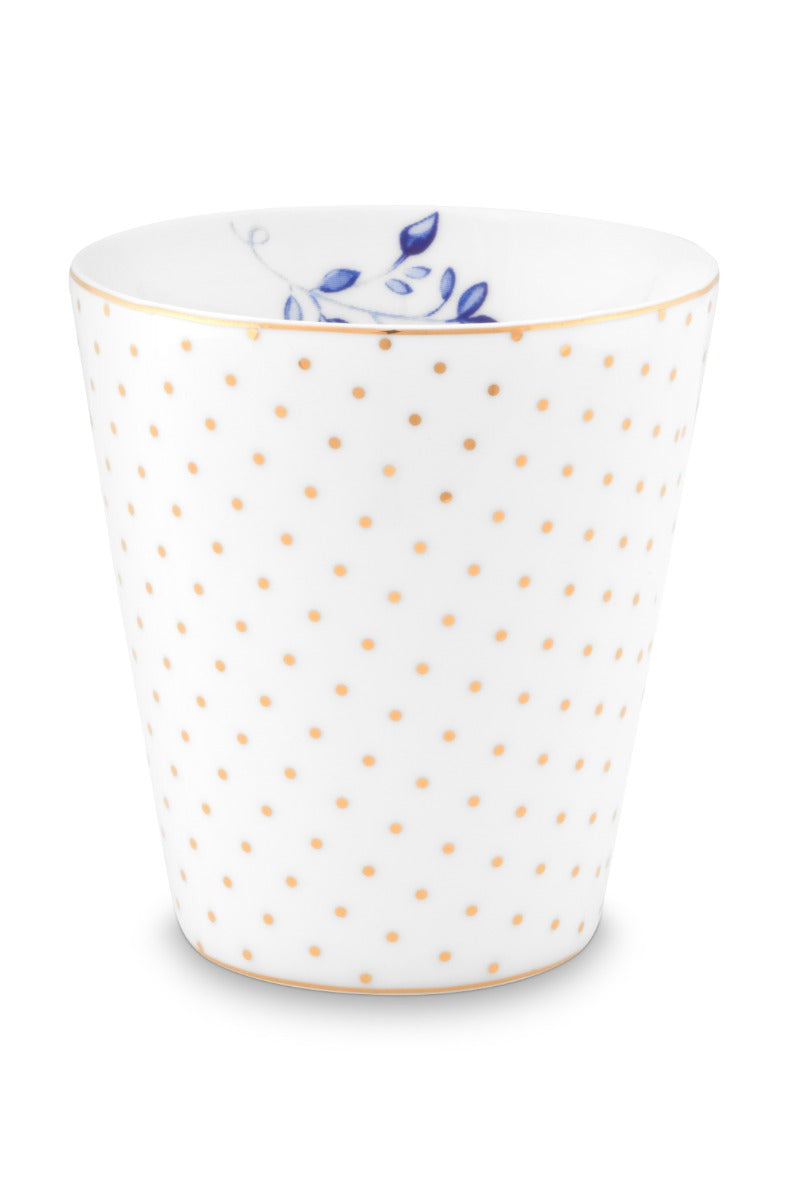 Produktbillede af Mug Small without Ear Royal Dots White 230ml på tilbud i høj kvalitet