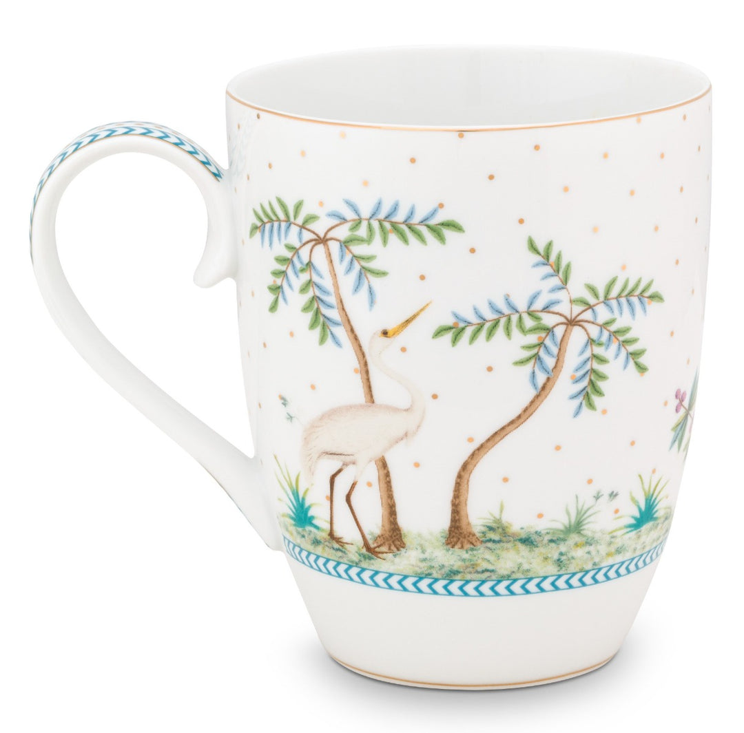 Produktbillede af Mug Large Jolie Dots Gold 350ml på tilbud i høj kvalitet