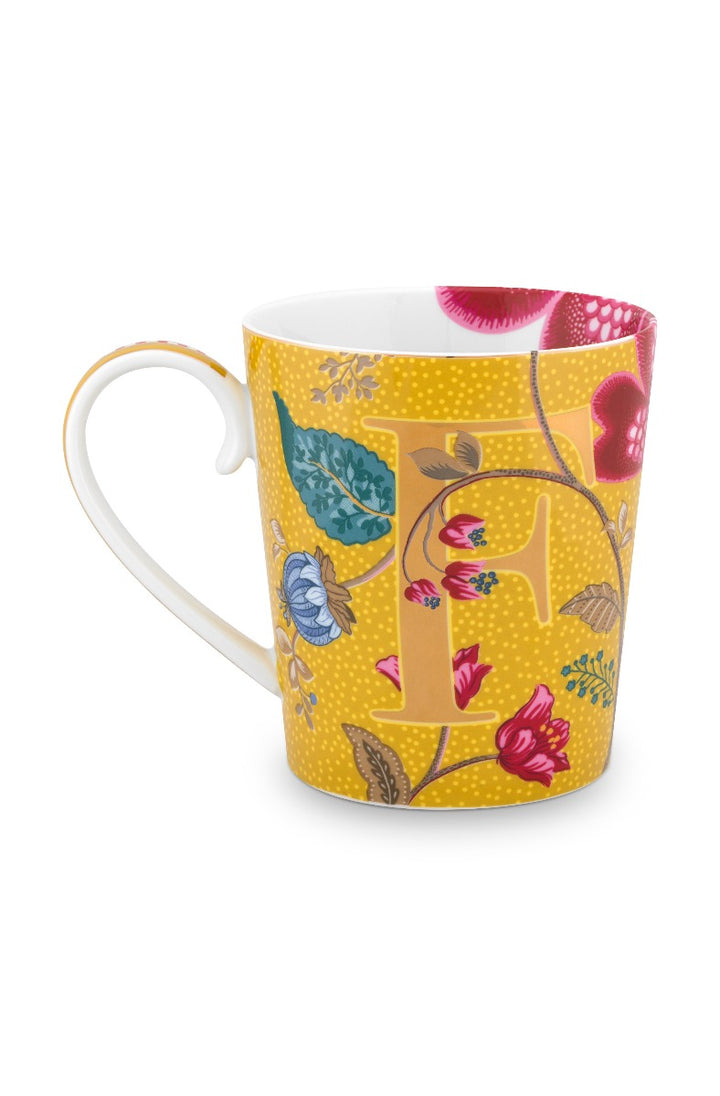 PIP STUDIO Alfabet kop Blushing Birds Yellow F 350ML