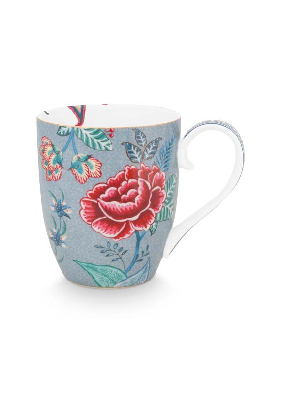 Produktbillede af Mug XL Flower Festival Light Blue 450ml på tilbud i høj kvalitet