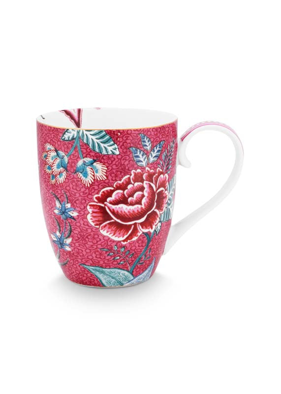 Produktbillede af Mug XL Flower Festival Dark Pink 450ml på tilbud i høj kvalitet