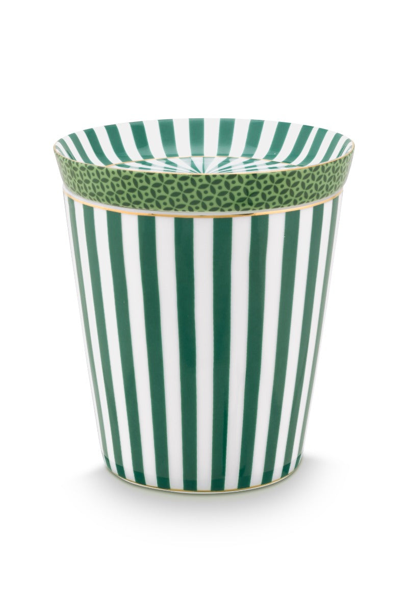 Produktbillede af Set/2 Mug Small without Ear Royal Stripes & Tea Tip Green på tilbud i høj kvalitet