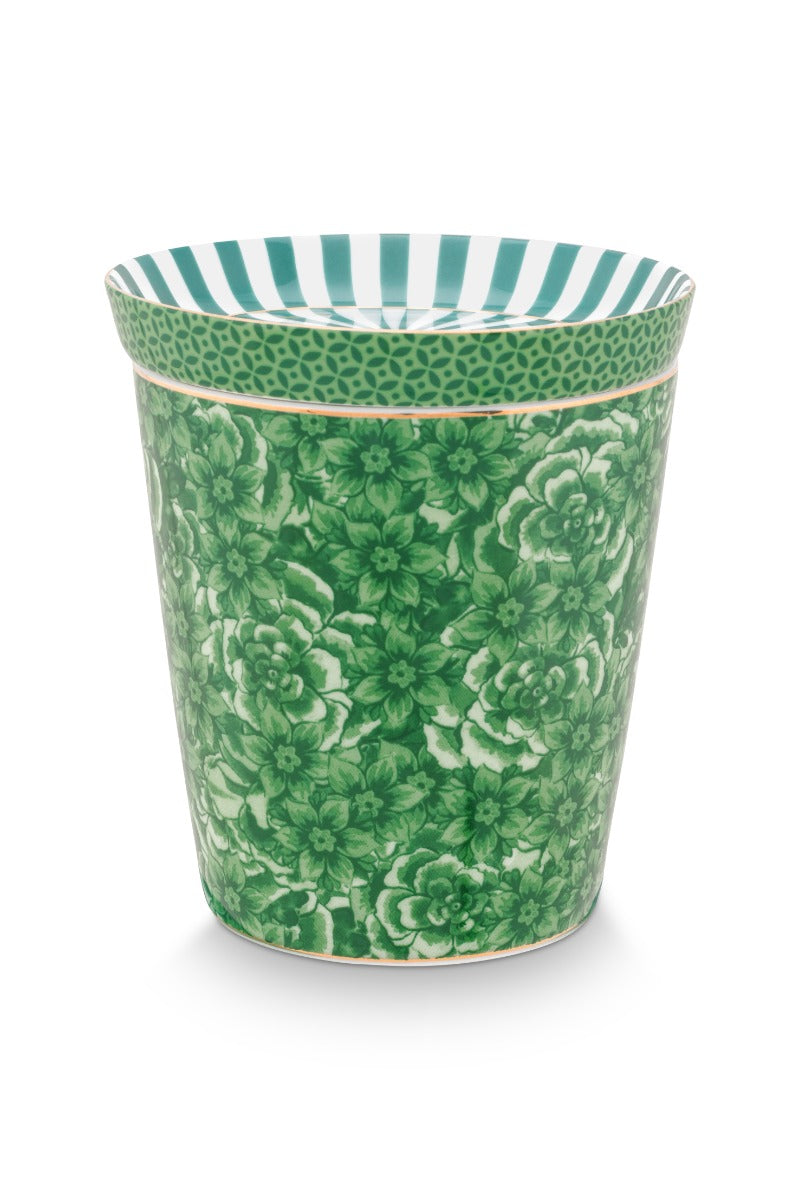Produktbillede af Set/2 Mug Small without Ear Royal Flower & Tea Tip Green på tilbud i høj kvalitet