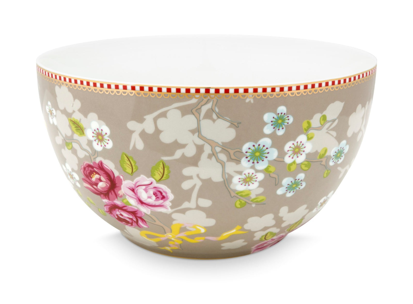 Produktbillede af Pip Studio porcelæn Early Bird stor rose khaki skål Ø 18cm på tilbud i høj kvalitet