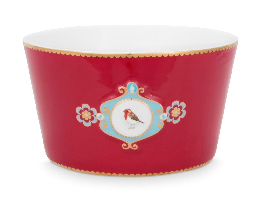 Produktbillede af Bowl Love Birds Medallion Red 15cm på tilbud i høj kvalitet