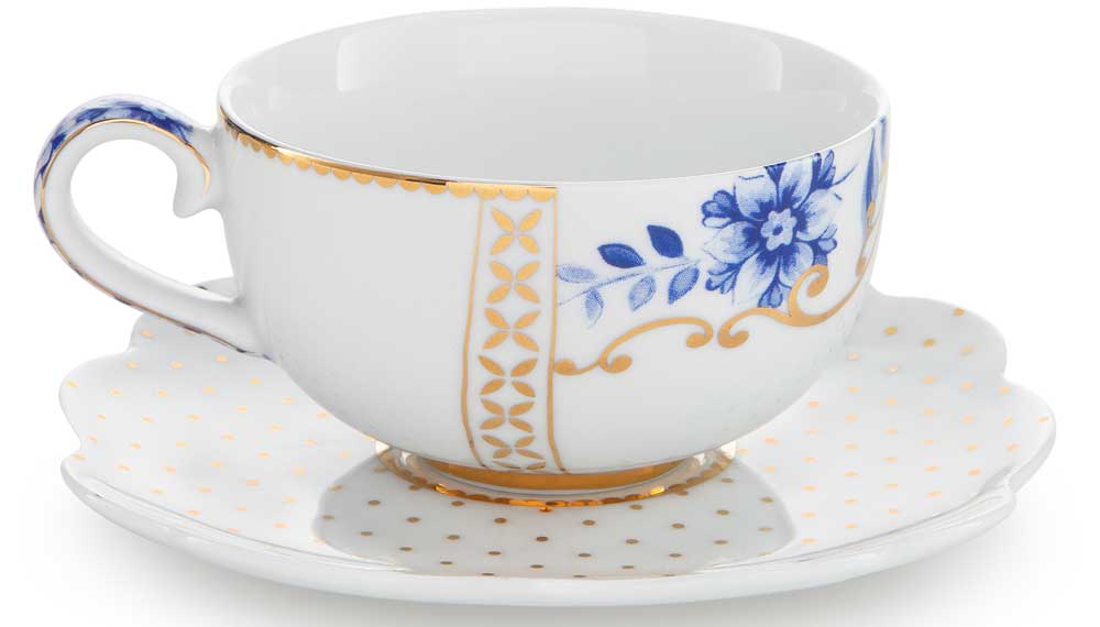 Produktbillede af Espresso Cup & Saucer Royal White 125ml på tilbud i høj kvalitet