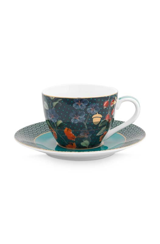 Produktbillede af Espresso Cup & Saucer Winter Wonderland Overall Dark Blue 12 på tilbud i høj kvalitet