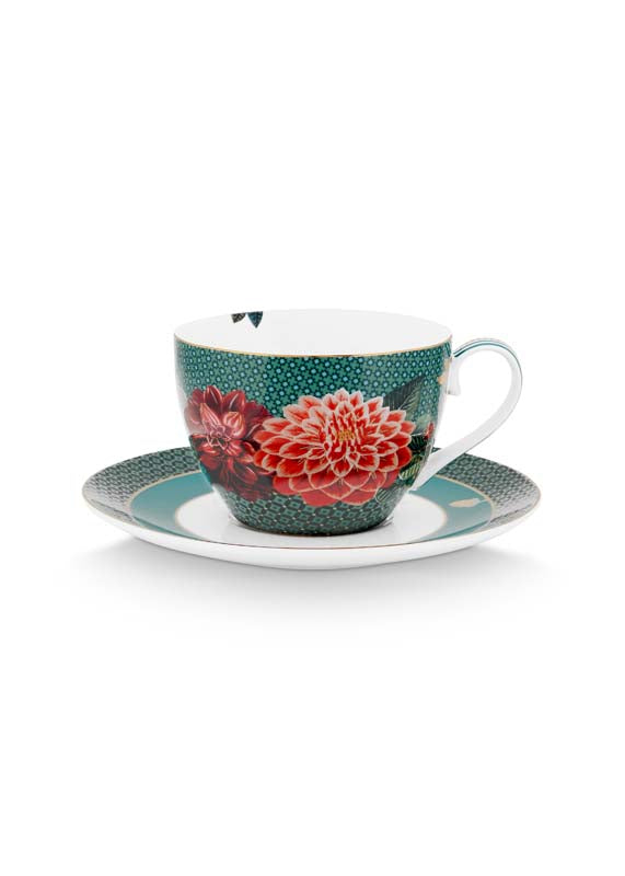 Produktbillede af Cup & Saucer Winter Wonderland Dove Green 280ml på tilbud i høj kvalitet
