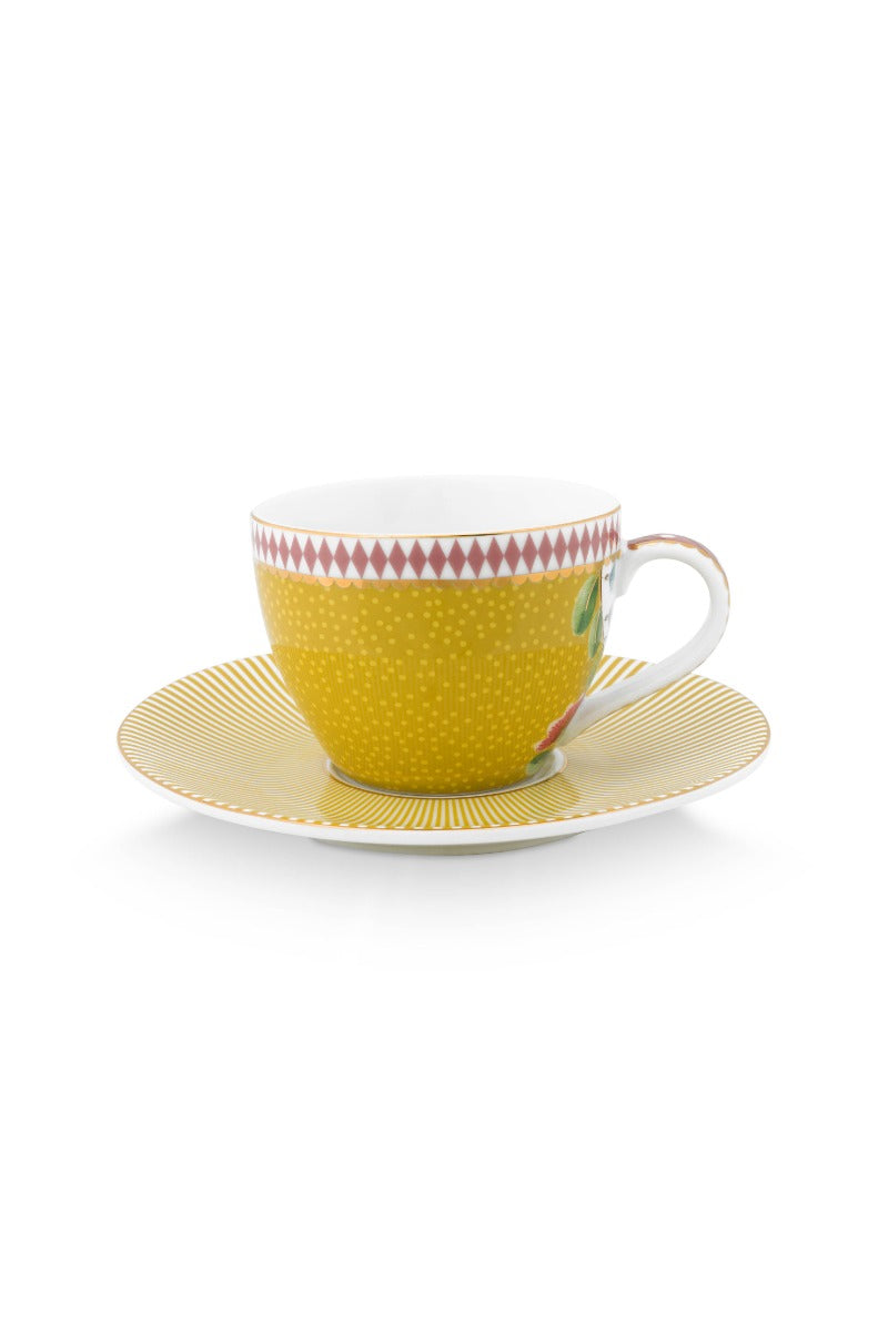 Produktbillede af Espresso Cup & Saucer La Majorelle Yellow 120ml på tilbud i høj kvalitet
