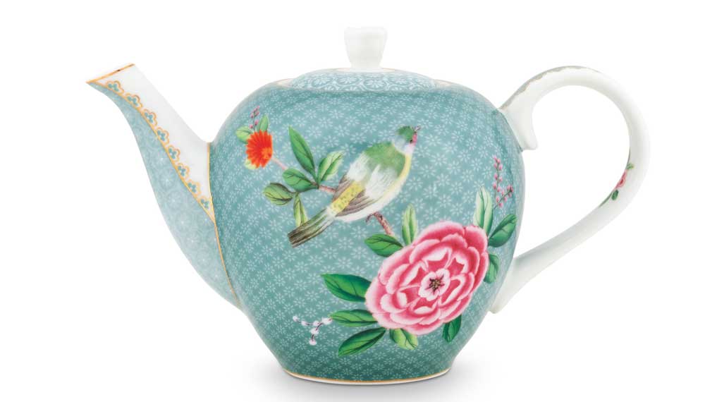 Produktbillede af Pip studio Porcelæn Blushing Birds lilleTepotte blue på tilbud i høj kvalitet