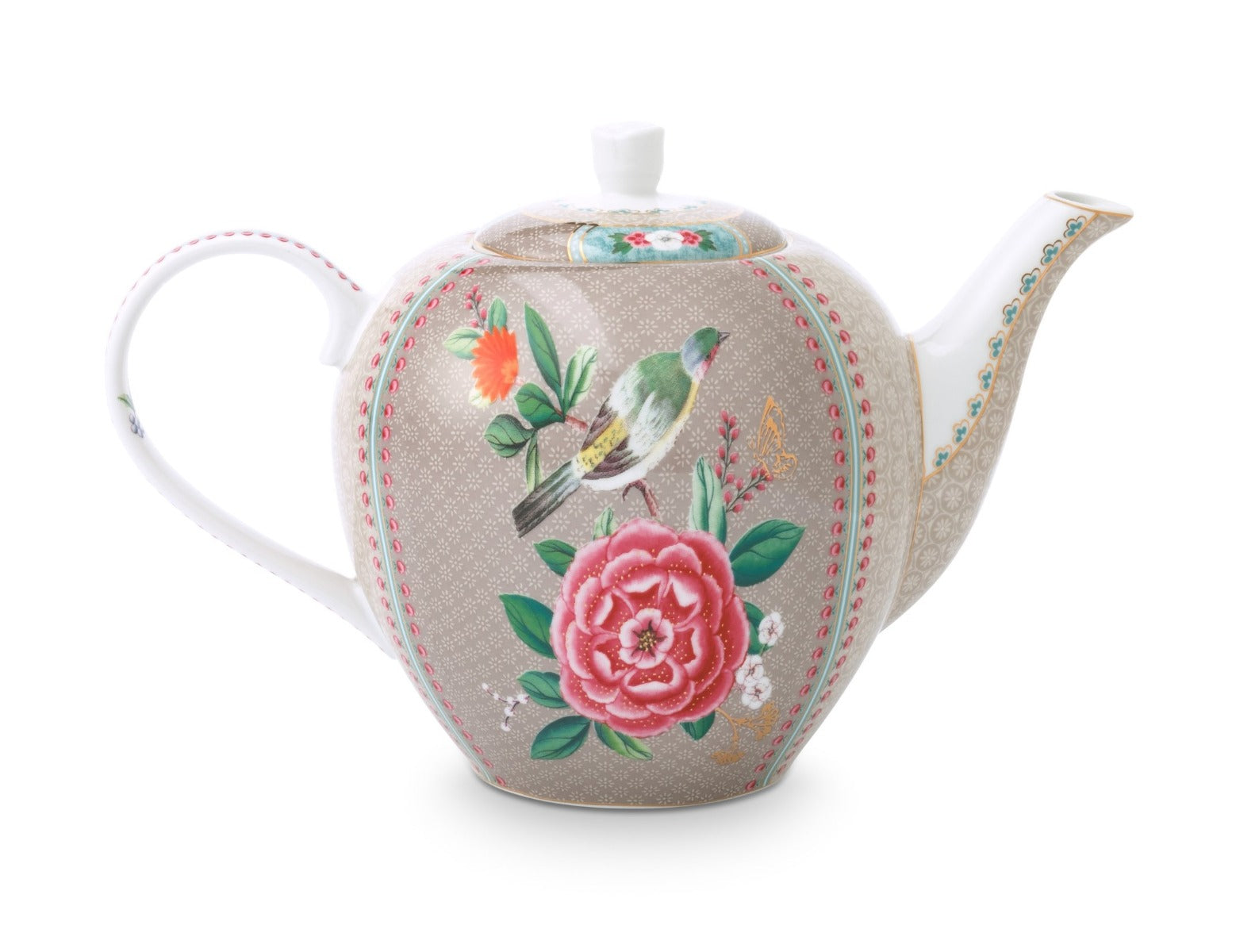 Produktbillede af TeaPot Large Blushing Birds Khaki 1.6ltr på tilbud i høj kvalitet